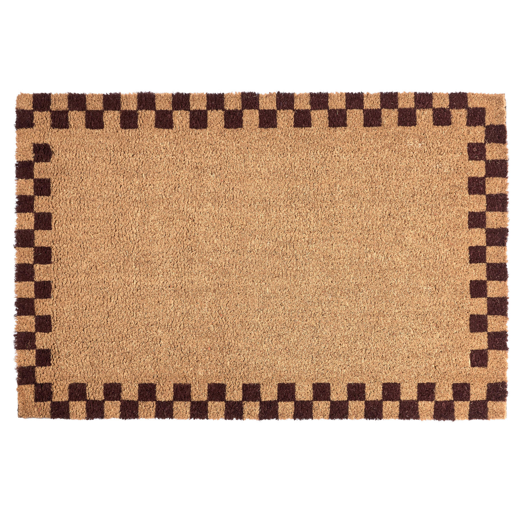 FUSSMATTE Beige/Braun 40/60 cm Kokosfasern Sagada - Beige, Textil (40/60cm) - Beliani
