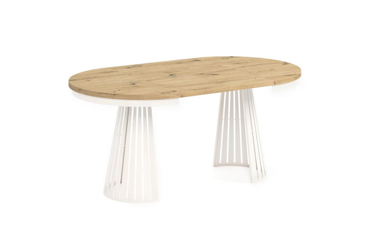 ESSTISCH Cone Bis - Kaschmir/Beige, Holzwerkstoff/Metall (100/100/76cm) - Meblini
