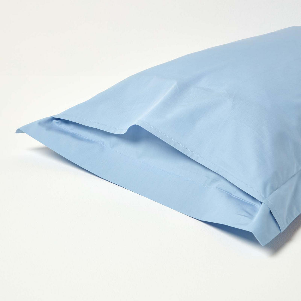 KISSENBEZUG Perkal mit Stehsaum, Fadendichte 200 - Blau, Textil (48/74cm) - Homescapes