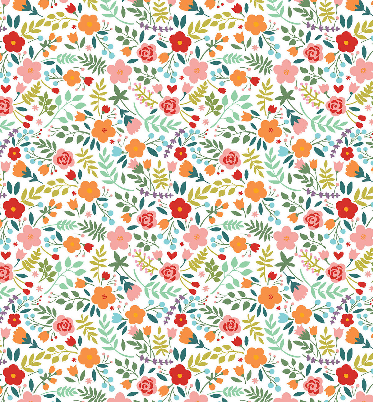 VERDUNKELUNGSROLLO 130x140 cm Gemalte Blumen - Grün, Textil (130/140cm) - TULUP