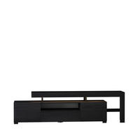 TV-LOWBOARD Schwarz mit LED Beleuchtung 9055 - Schwarz, Holzwerkstoff (192/53/37cm) - moebel17