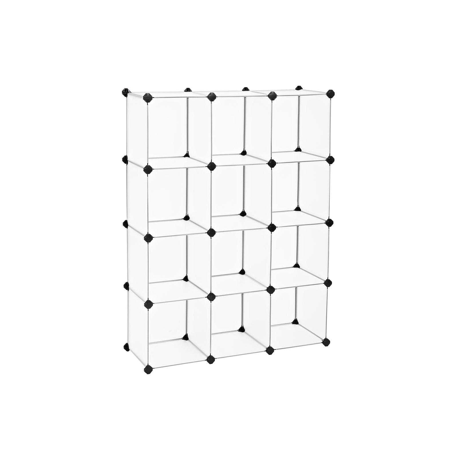 STECKREGALSYSTEM DIY-WÜRFELREGAL - Weiß, Kunststoff (31/123/93cm) - Hansiro