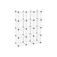 STECKREGALSYSTEM DIY-WÜRFELREGAL - Weiß, Kunststoff (31/123/93cm) - Hansiro