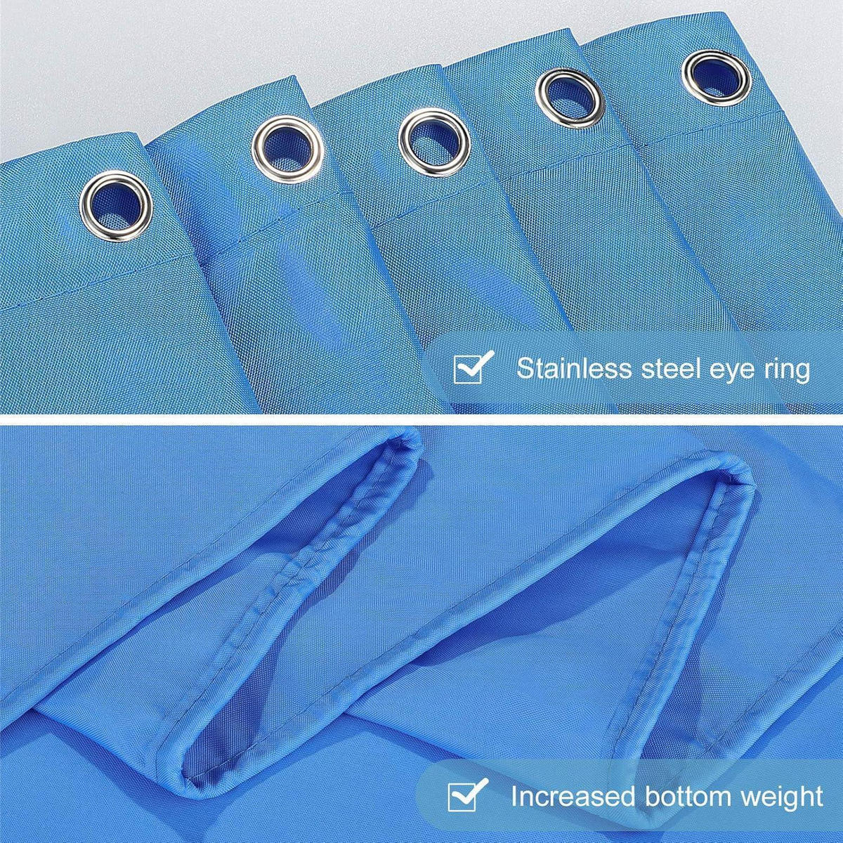 DUSCHVORHANG Blau 180 x 200 cm - Blau, Textil (180/200cm)