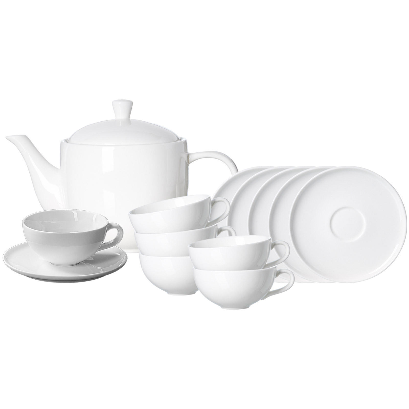 TEESERVICE Skagen weiß 13er Set - Weiß, Keramik (2/2/2cm) - Ritzenhoff Breker