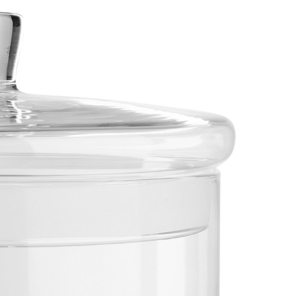 GLASDOSE MIT DECKEL HANDGEFERTIGT TOP transparent 1,5 Liter - Transparent, Glas (14.7/17.2/14.7cm) - Leonardo Living
