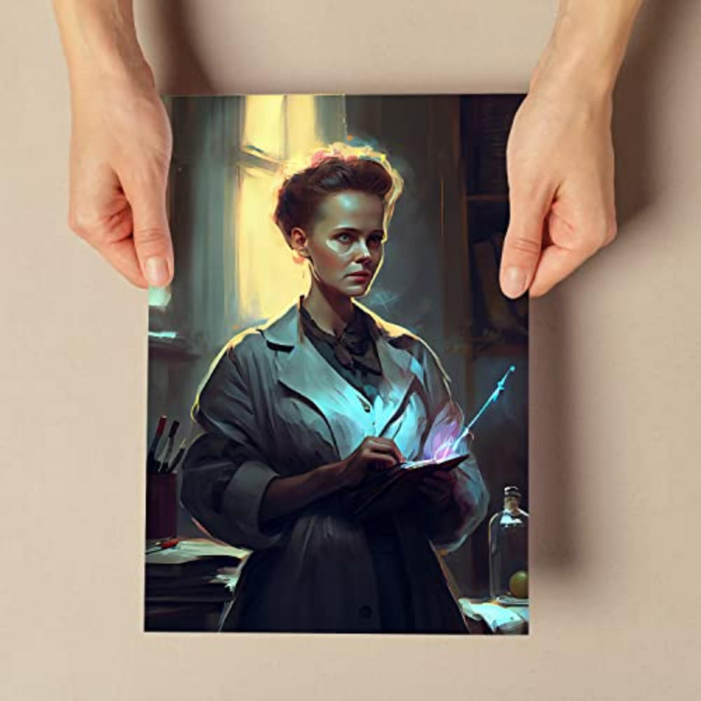 POSTER Marie Curie In Voller Farbe Fotostil. A4 Rahmenlos - Klar, Papier (29.7/5/21cm) - Nacnic