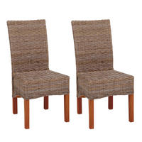 ESSZIMMERSTUHL Braun 2er-Set - Braun, Holz (46/97/50cm) - MCW