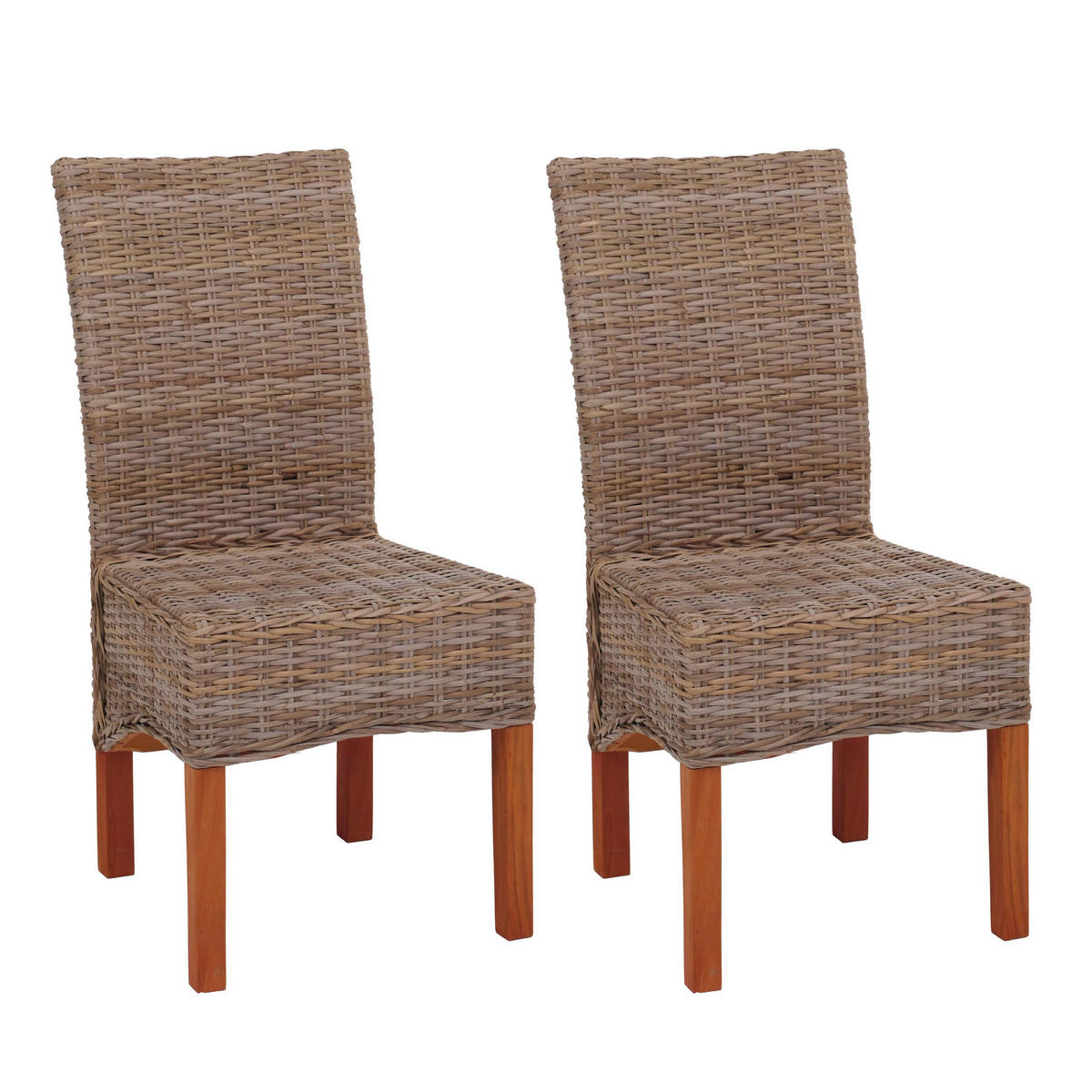 ESSZIMMERSTUHL Braun 2er-Set - Braun, Holz (46/97/50cm) - MCW