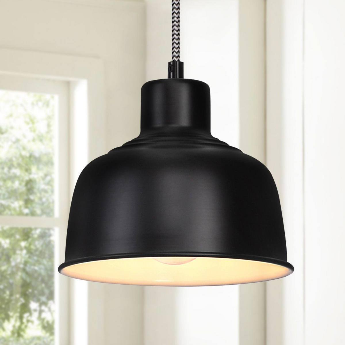 HÄNGELEUCHTE Selma 1-flammig 18/10/170 cm - Schwarz, Metall (18/10/170cm) - Nettlife