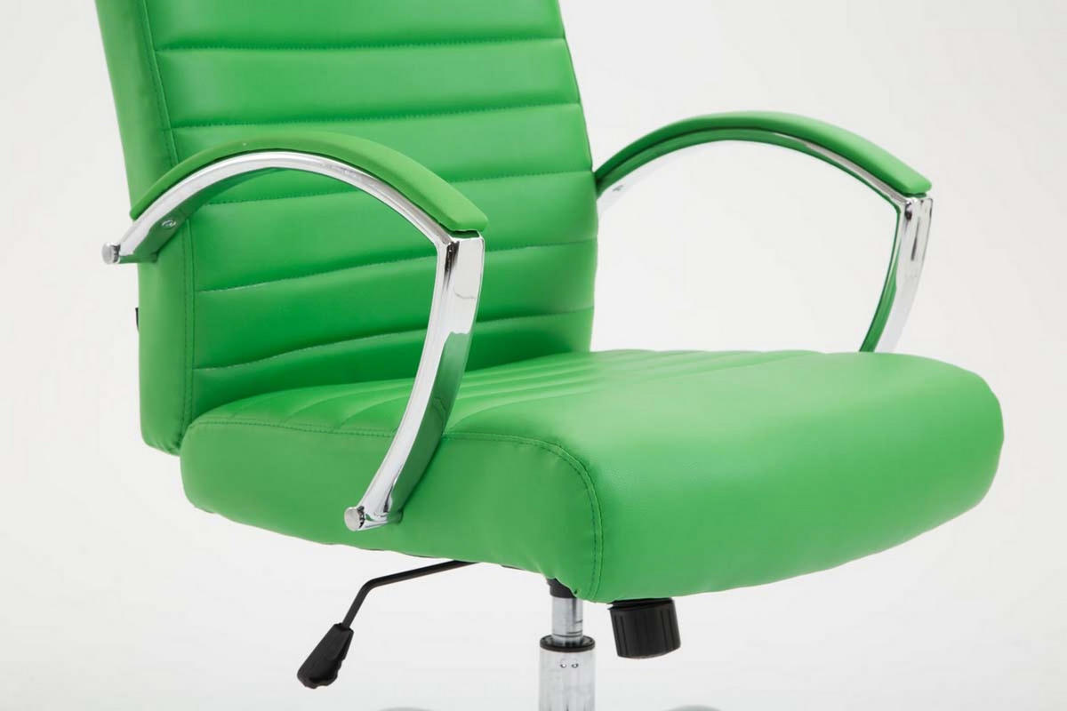 BÜROSTUHL Vallon, Kunstleder Grün - Grün, Textil/Metall (60/118/68cm) - TPFLiving