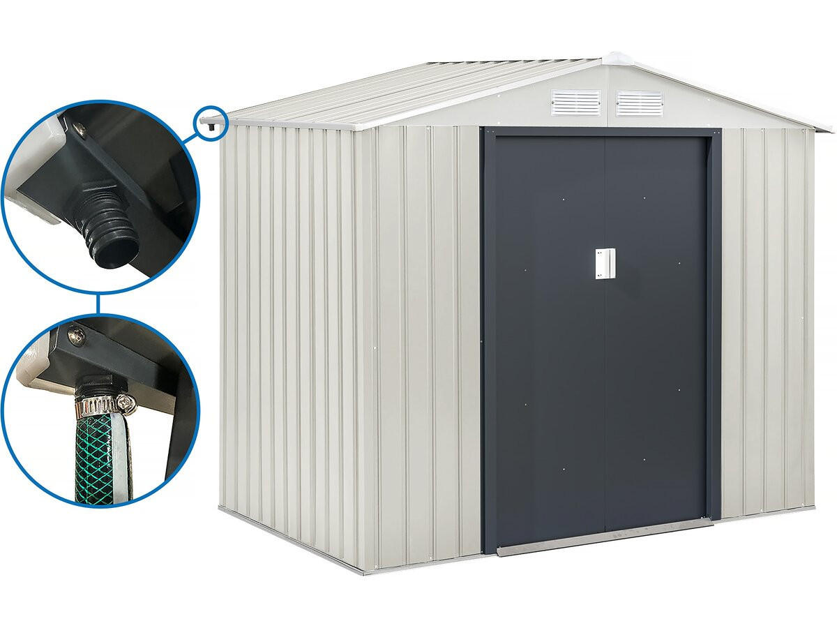 METALL-GARTENHAUS nebraska beige - Beige, Metall (267/202/181cm) - Habitat Garten