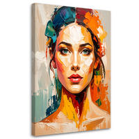 LEINWANDBILD Menschen & Charaktere 80x120cm - Multicolor, Textil (80/120cm) - Feeby