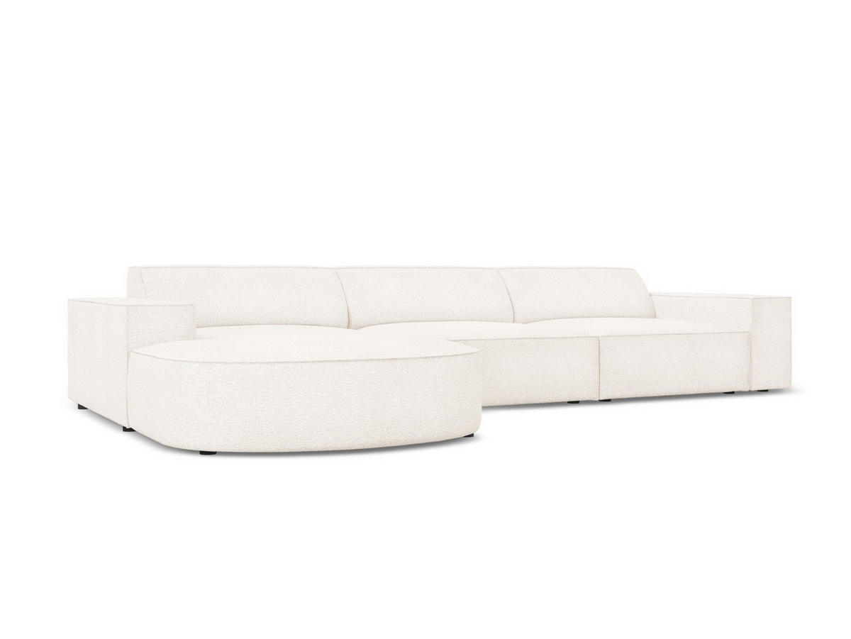 ECKSOFA links Jodie aus Boucle beige 4 Sitzplätze - Beige, Textil (166/284cm) - Micadoni