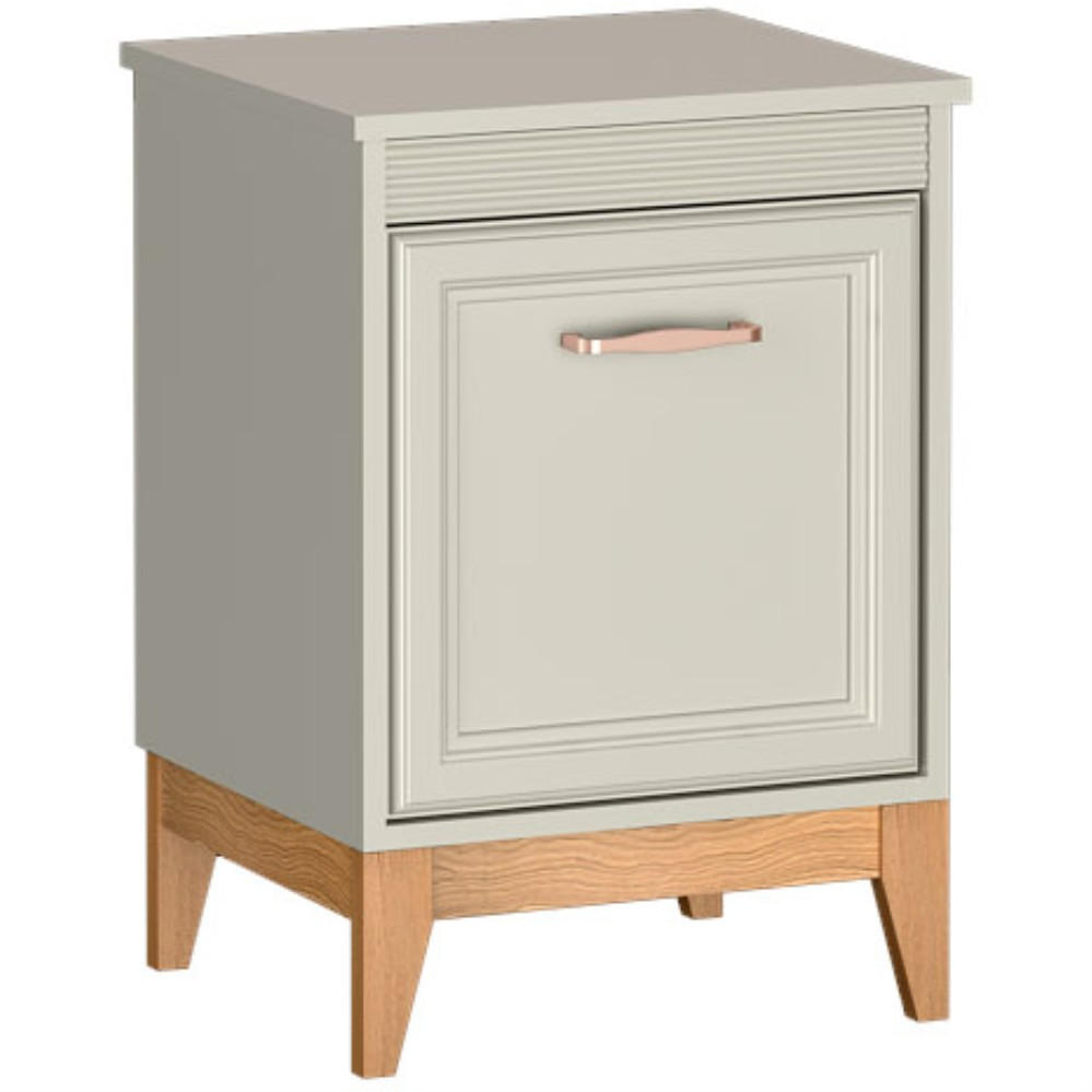 NACHTTISCH Charlott mit 1 Tür - Kaschmir/Eichefarben, Holz/Holzwerkstoff (45/62/40.5cm) - Beautysofa