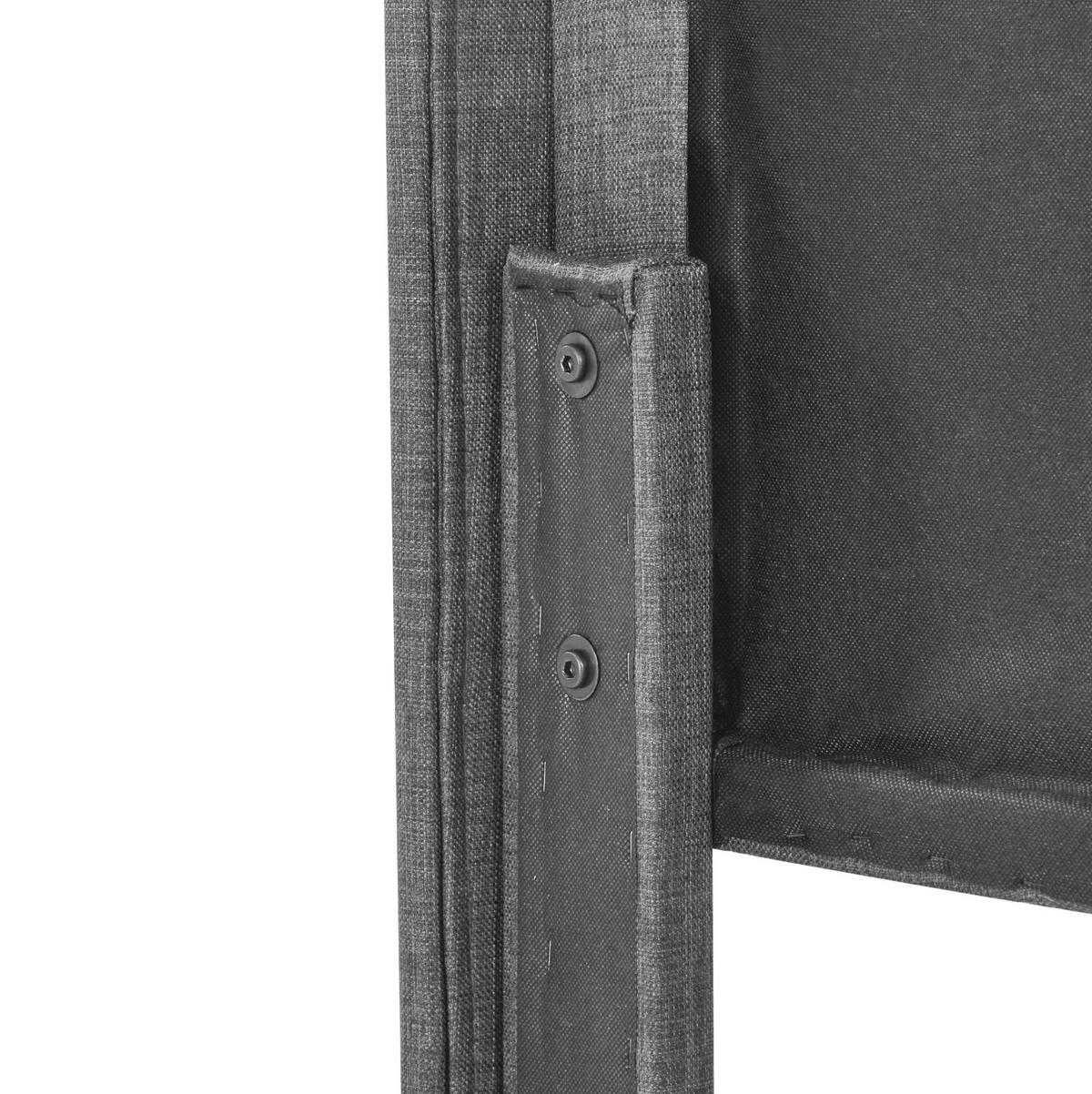 ČALÚNENÁ posteľ 140/200 cm s lamelovým roštom, vysokým čalúneným čelom a stabilnou oceľovou konštrukciou, Sivá - sivá, textil (140/200cm) - Redom