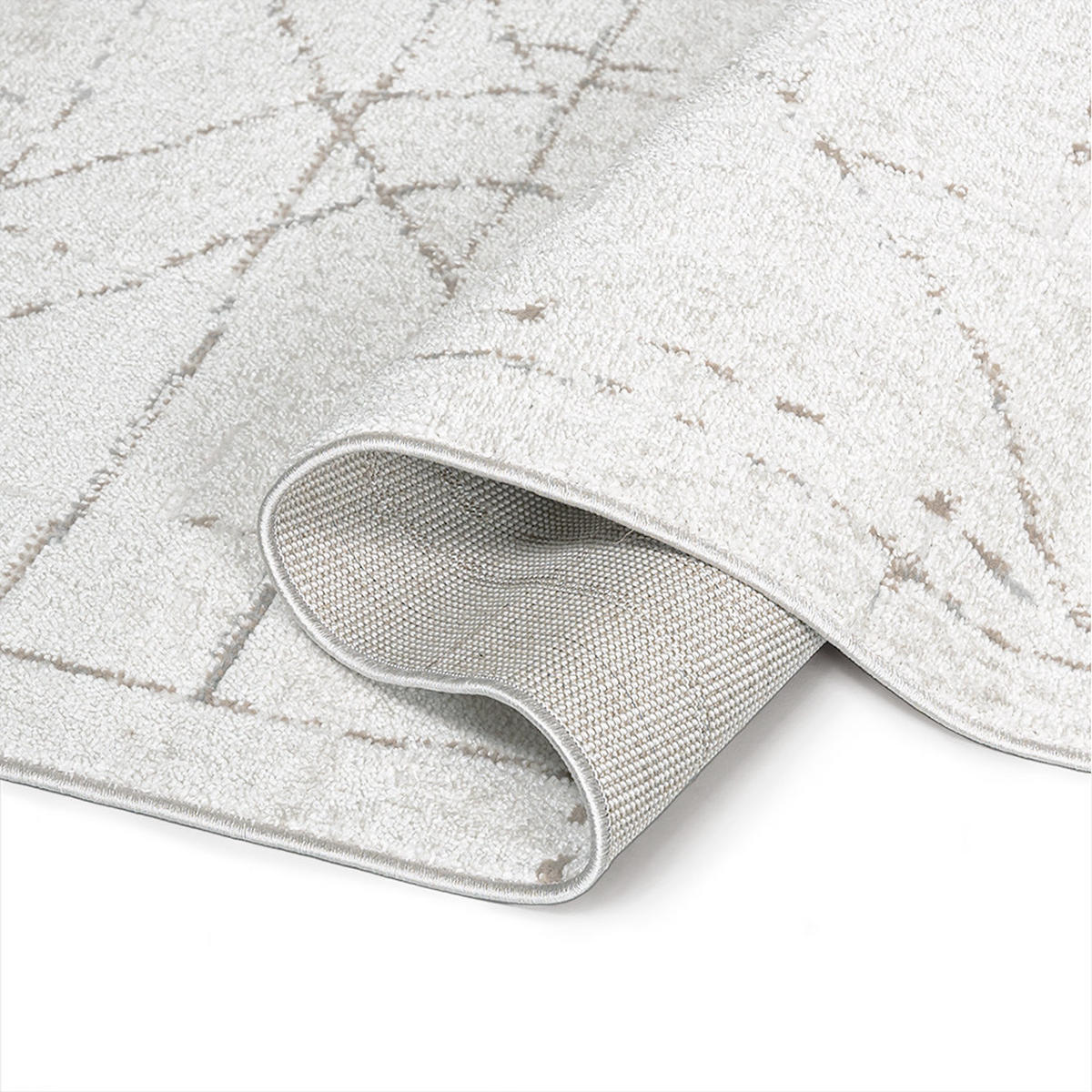TEPPICH Mataro Senda Mazovia 160x230cm Beige Braun Abstrakt Kurzflor - Braun, Textil (160/230cm) - Mazovia