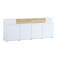 SIDEBOARD Jules Weiß und Holz - Weiß, Holzwerkstoff (208/82/39cm) - Petits-meubles