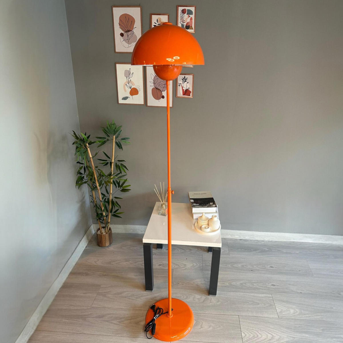 STEHLEUCHTE Umbra 170 Cm - Orange, Metall (37/37/170cm) - Bamyum
