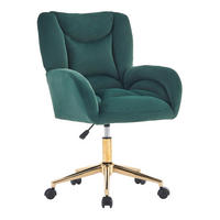 DREHSTUHL höhenverstellbar Samt Grün - Grün, Metall (62/92.5/64cm) - Meubliv