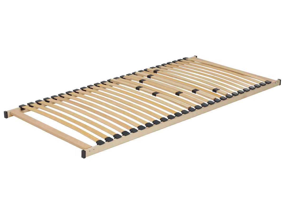 LATTENROST 90x200 cm Heller Holzfarbton Vouziers - Hellbraun, Holz (90/200cm) - Beliani