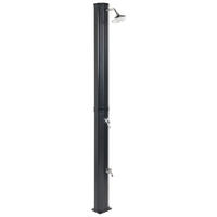 FREISTEHENDE solarbetriebene Gartendusche Schwarz Topocalma - Schwarz, Kunststoff (18/217/15cm) - Beliani