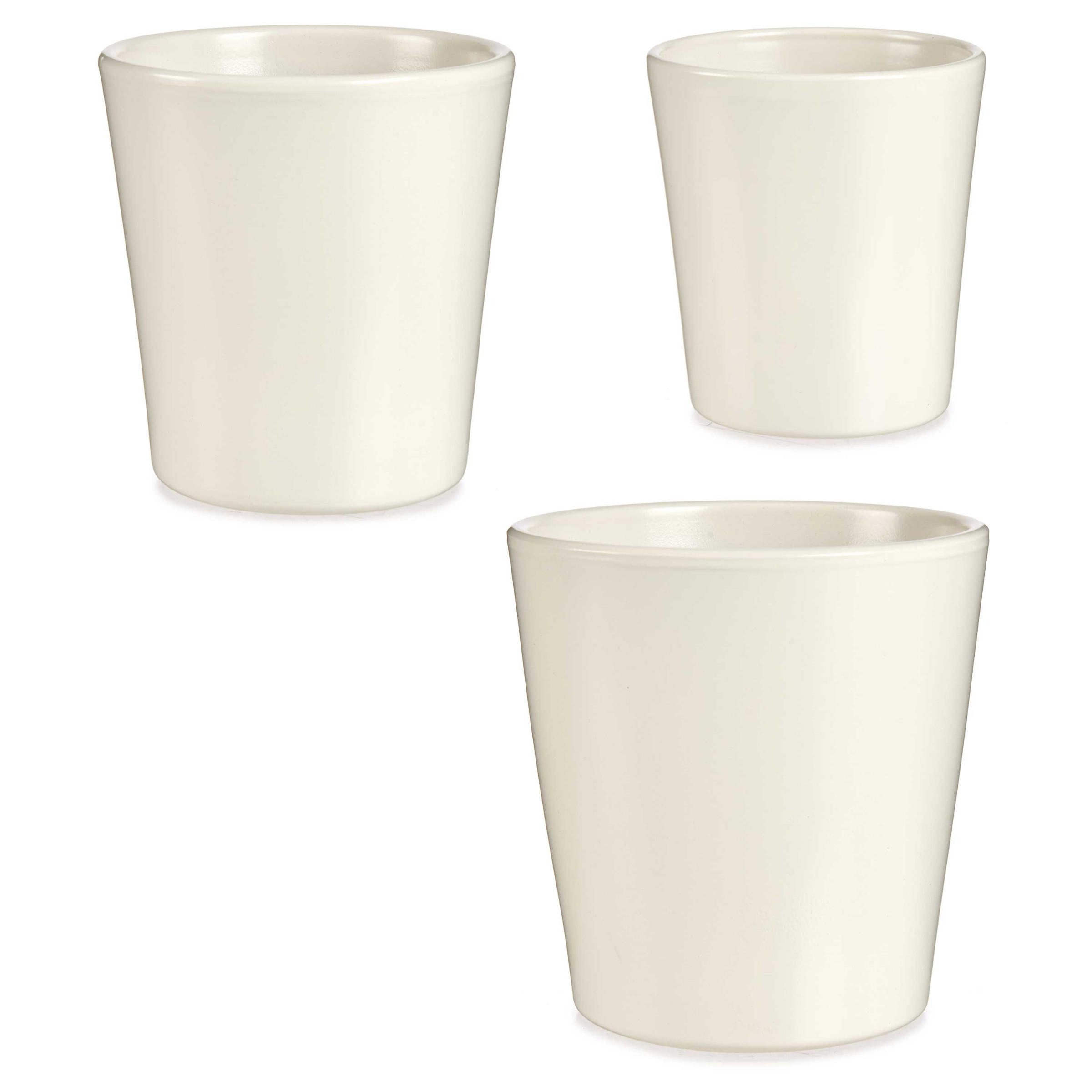 BLUMENTOPF Simon 3er-Set - Rot, Stein (16.5/16cm)