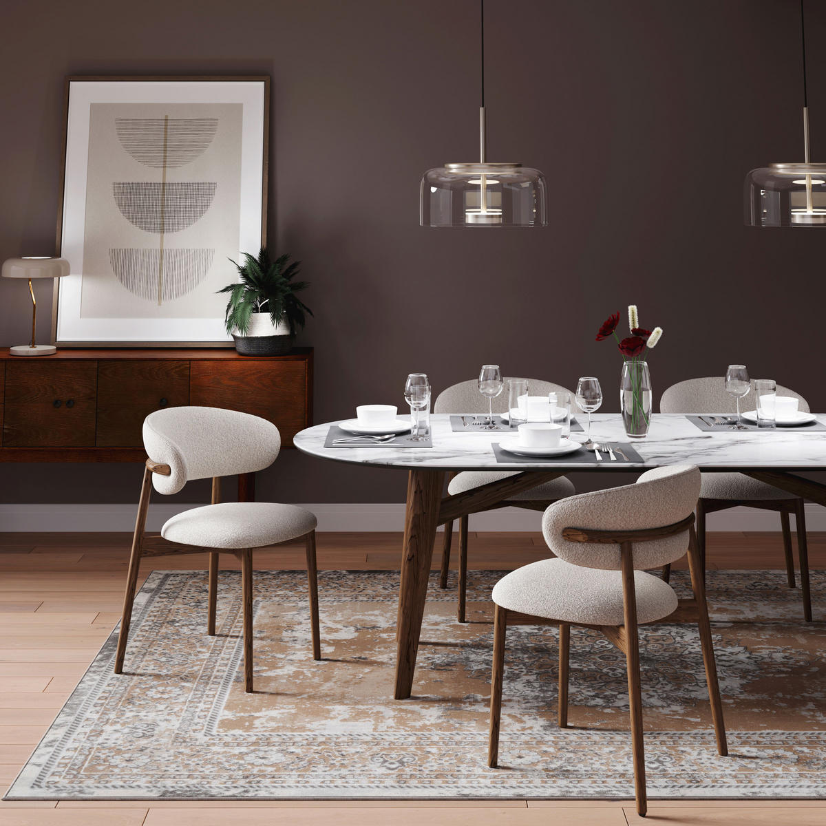 WEBTEPPICH Victoria Beige - Beige, Textil (160/230cm) - Kukoon Rugs