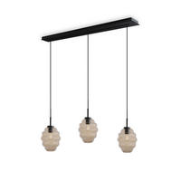 HÄNGELEUCHTE Echos 3-flammig Klar Ø 18cm - Klar/Schwarz, Glas (18/18/20cm) - s.luce