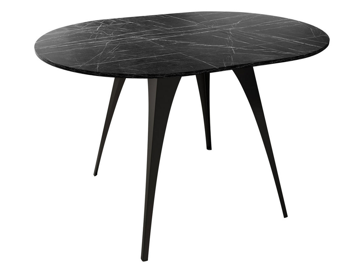ESSTISCH Carmina 100 - Schwarz, Holzwerkstoff/Metall (100/100/76cm) - MIRJAN24