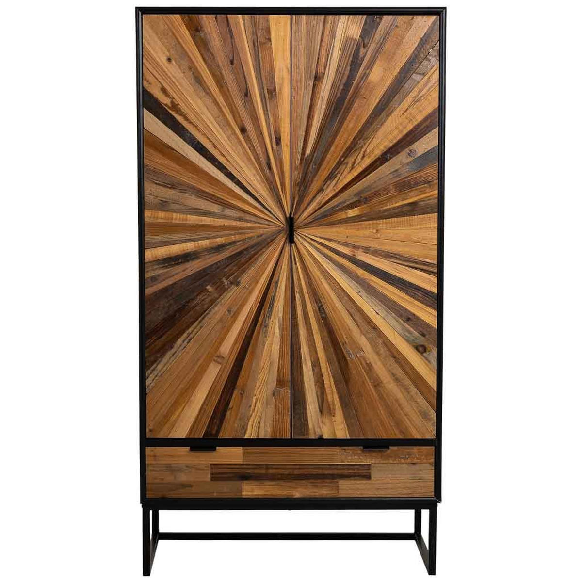 SCHRANK aus Holz, schwarz, 80x40x150cm - Schwarz, Holzwerkstoff (80/150/40cm) - Wanderlust