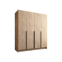 KLEIDERSCHRANK Santi I - Eichefarben/Schwarz, Holzwerkstoff/Metall (200/215/58cm) - MIRJAN24