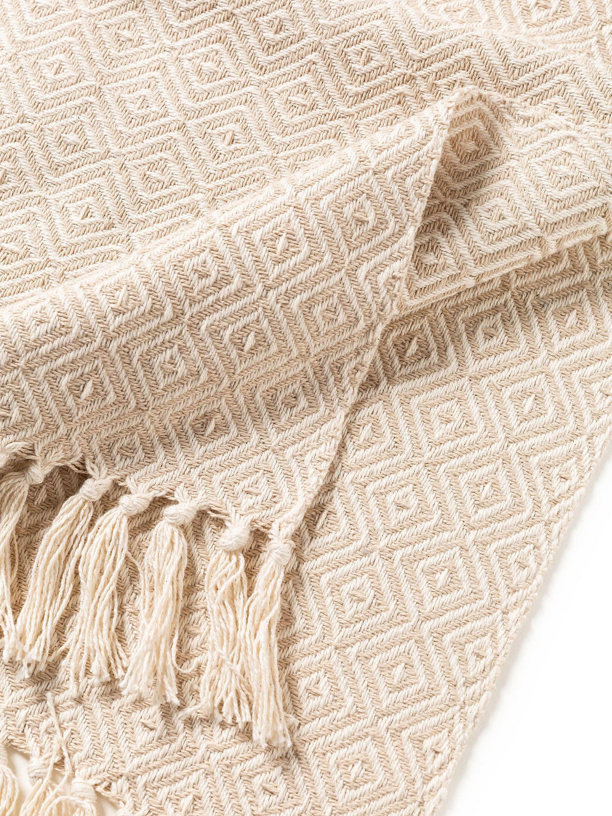 BAUMWOLLDECKE Jasmin Beige 125x150 cm - Beige, Textil (125/150cm) - benuta Nest