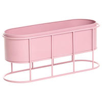PFLANZENSTÄNDER Rosa Sumire - Pink, Metall (28cm) - Beliani