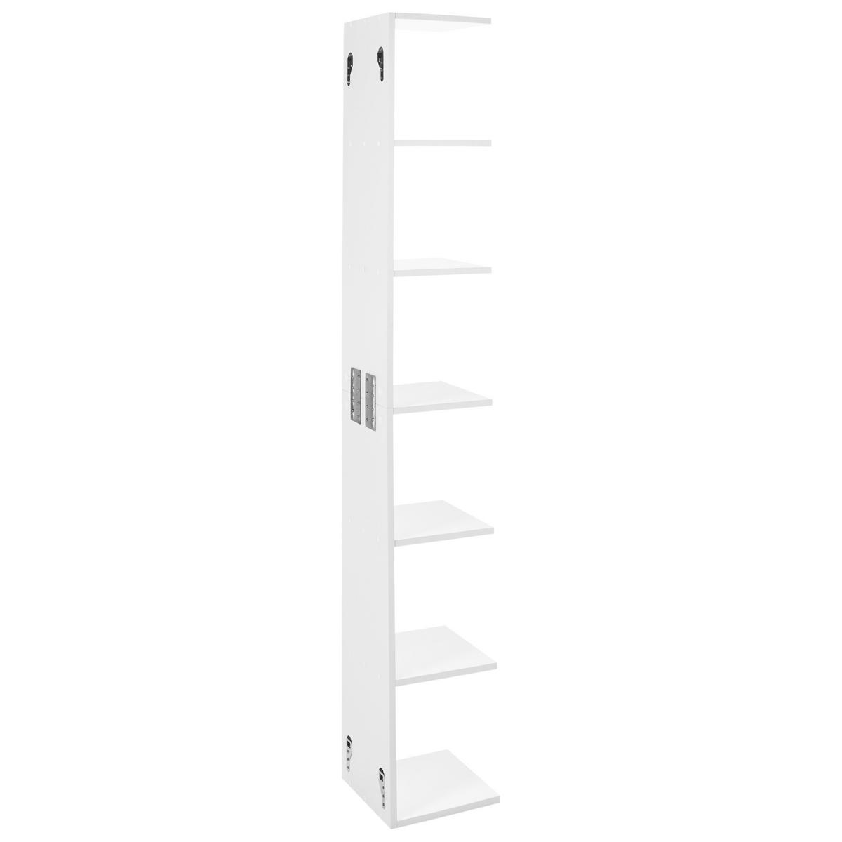 WANDREGAL 190 cm Weiß Eston - Weiß, Holzwerkstoff (30/190/28cm) - Beliani