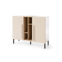 KINDERKOMMODE SORENTO 07 110/90/40 in Sandbeige/Geölte Eiche/Royalblau - Eichefarben/Beige, Holzwerkstoff (110/40/90cm) - Deine Möbel 24