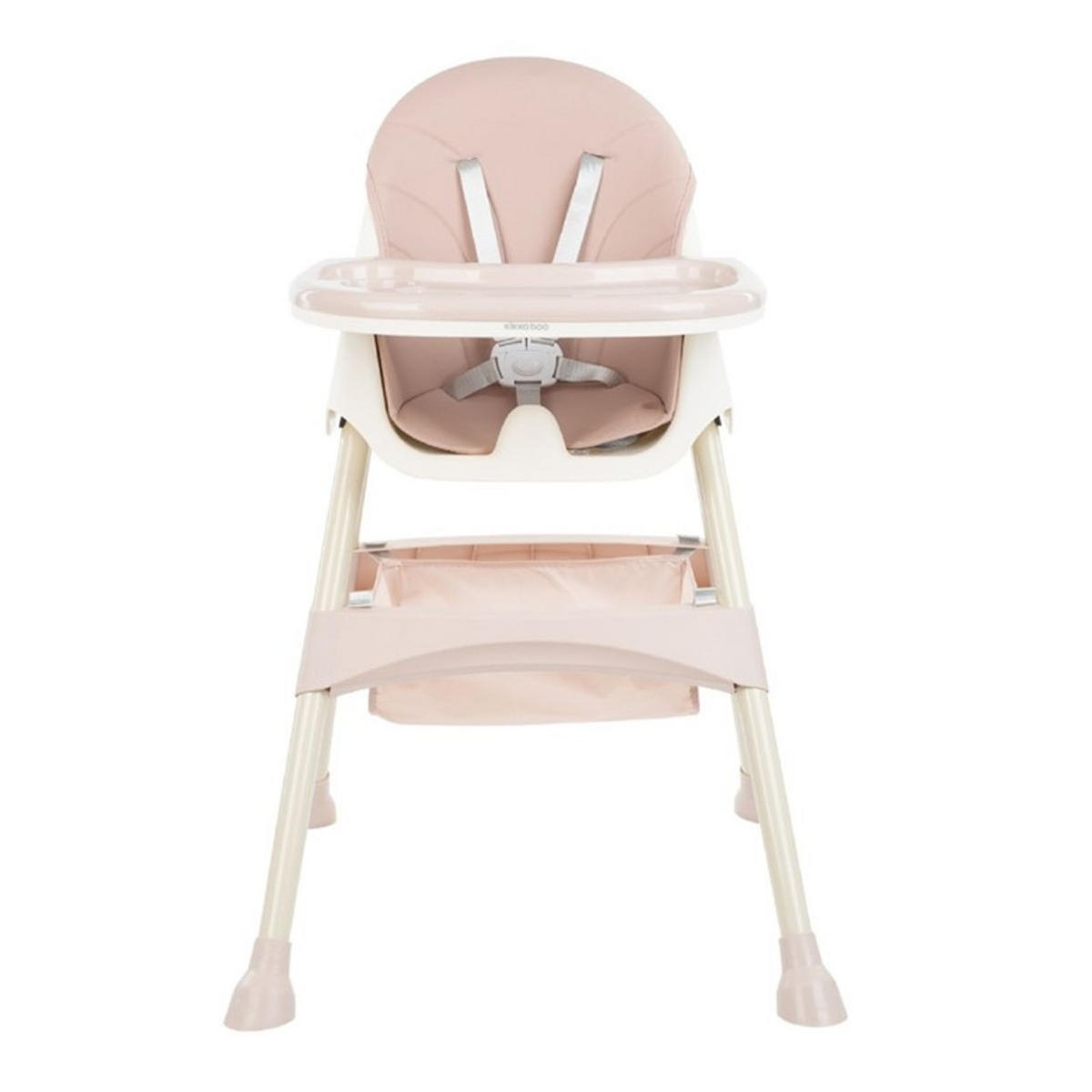 HOCHSTUHL 2 in 1 Brie rosa Kinderstuhl, Gurt, Tisch verstellbar, Korb - Rosa, Kunststoff (75/94/60cm) - Kikka boo