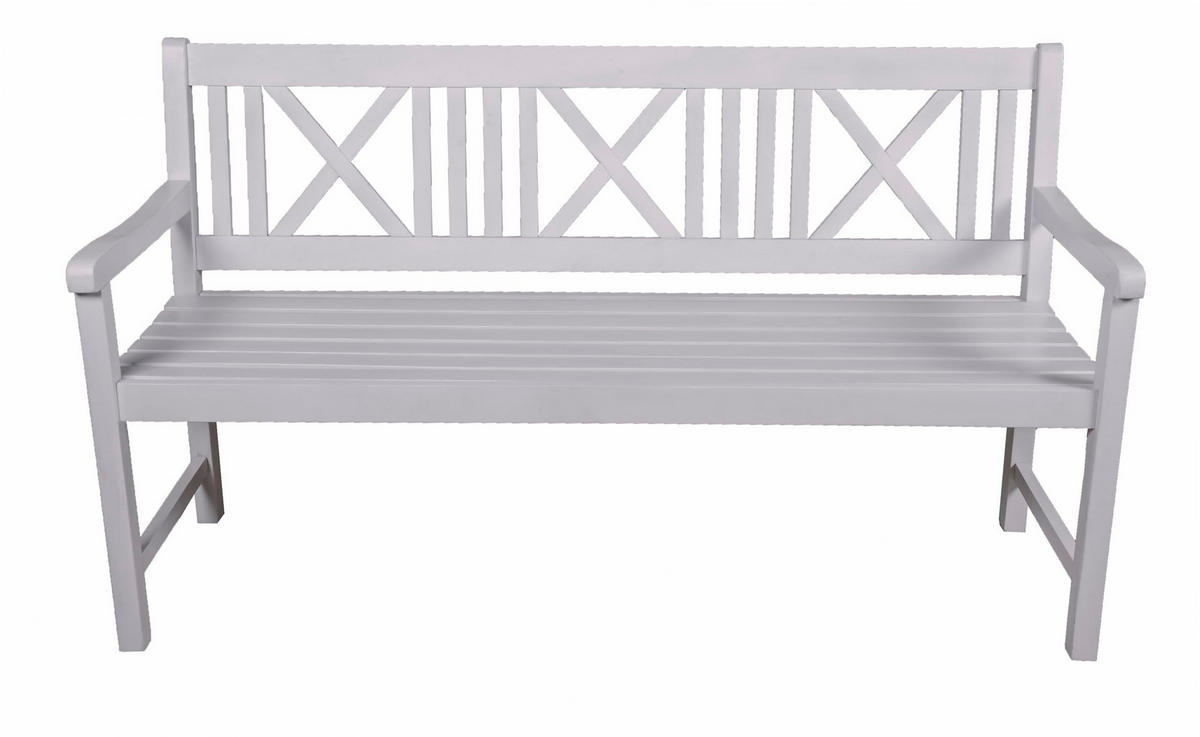 GARTEN-SITZGRUPPE Lyon 4-teilig Gartenmöbel-Set - Weiß, Holz - DELUKE