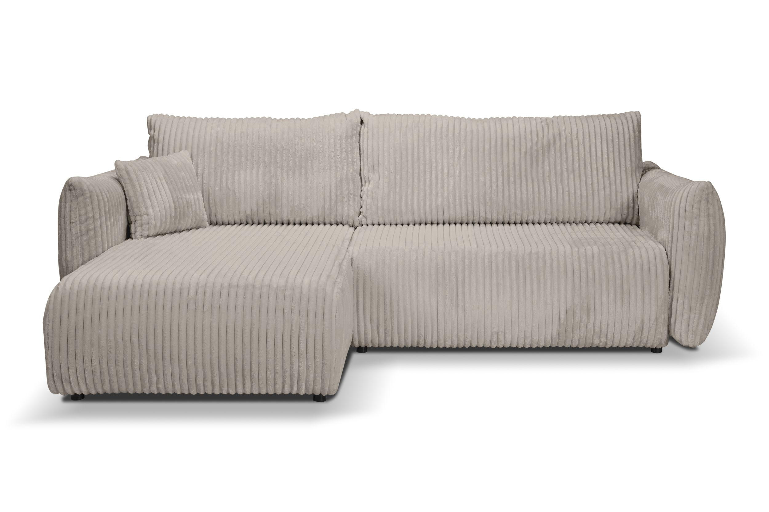 ECKSOFA HALLORA - Beige (Tilia 17) - Beige, Holzwerkstoff (257/177cm) - Möblo