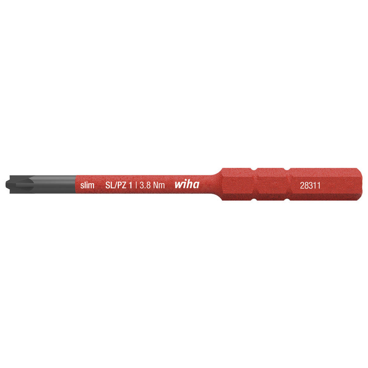 BIT slimBIT electric 2831, PlusMinus/Pozidriv, SL/PZ1 x 75 mm - Multicolor, Kunststoff (76/6/6cm) - Wiha