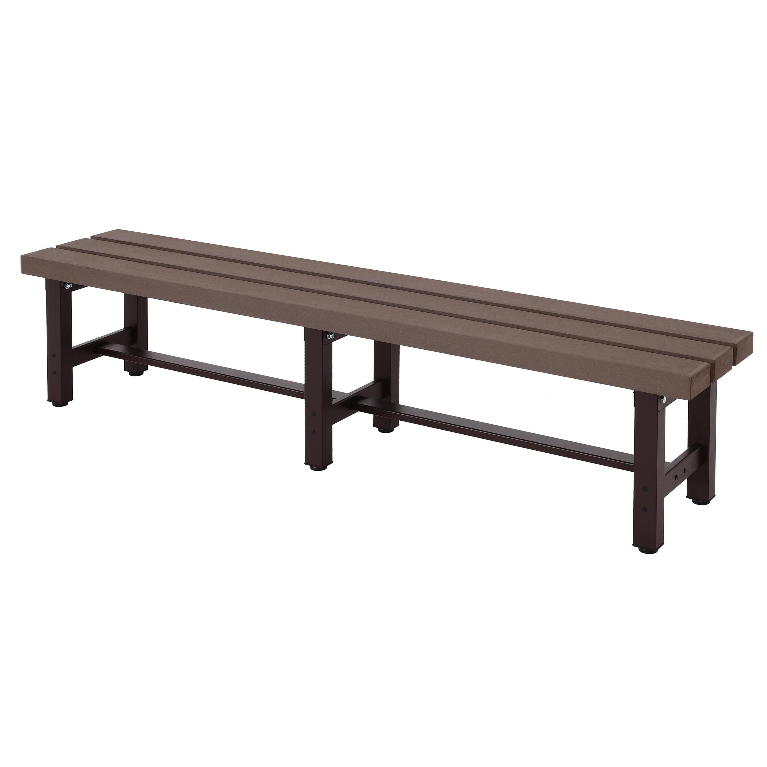 GARTENBANK Alu 40x180x34cm Braun - Braun, Kunststoff (180/40/34cm) - PROREGAL