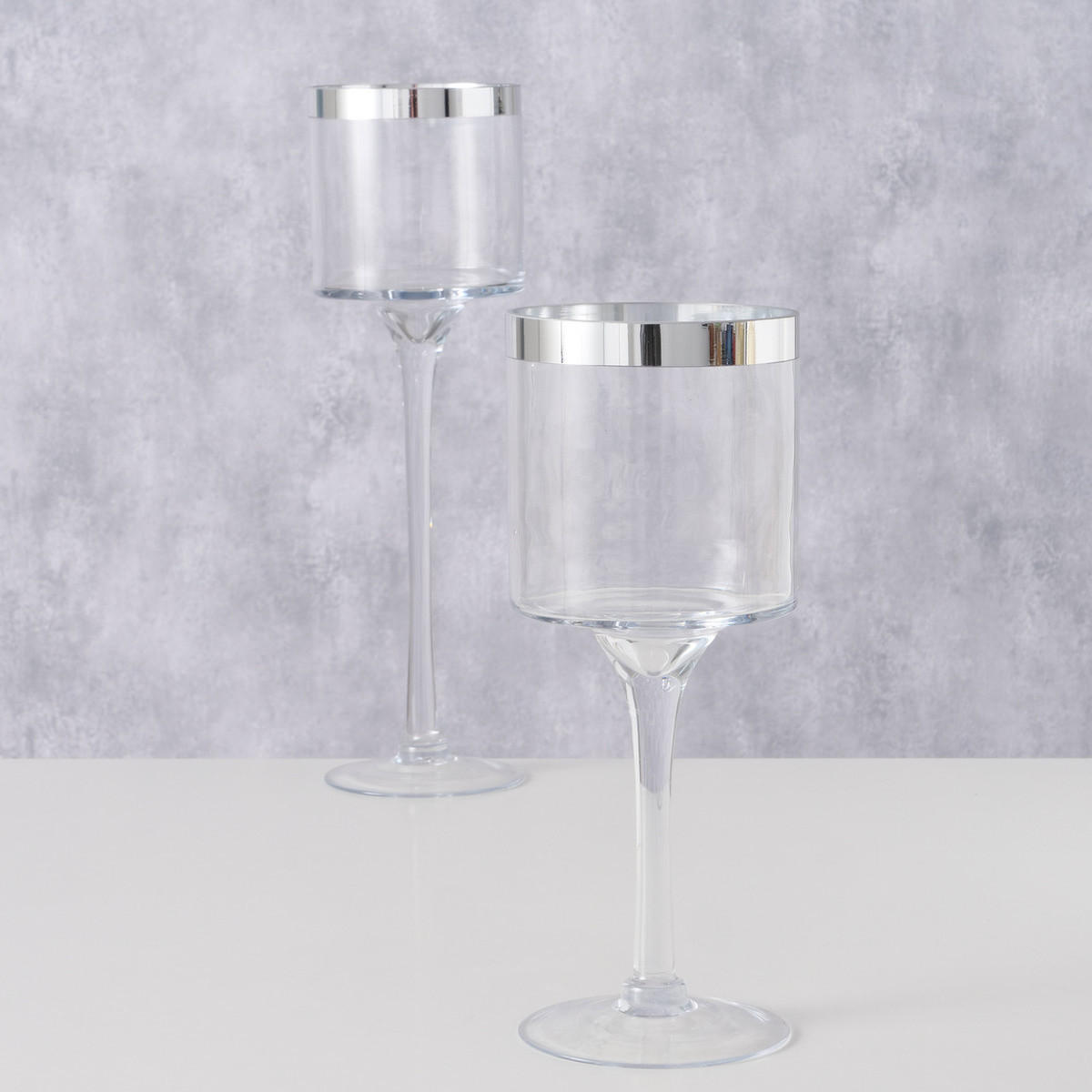 KERZENHALTER Arosa 30/40 cm - Transparent, Glas (12/40/12cm) - Boltze Home