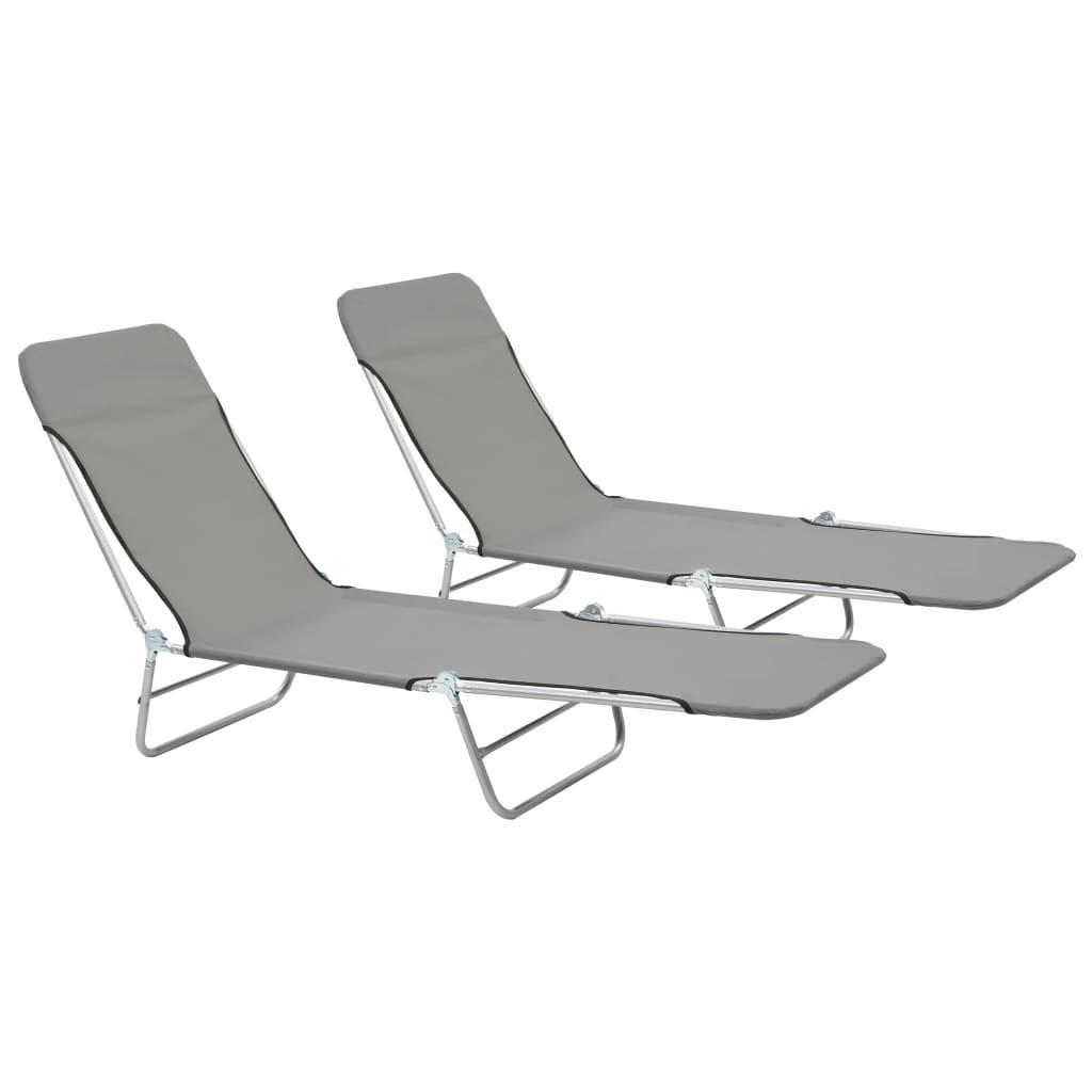 furnicato Klappliegen Grau 56x24.5x182 cm