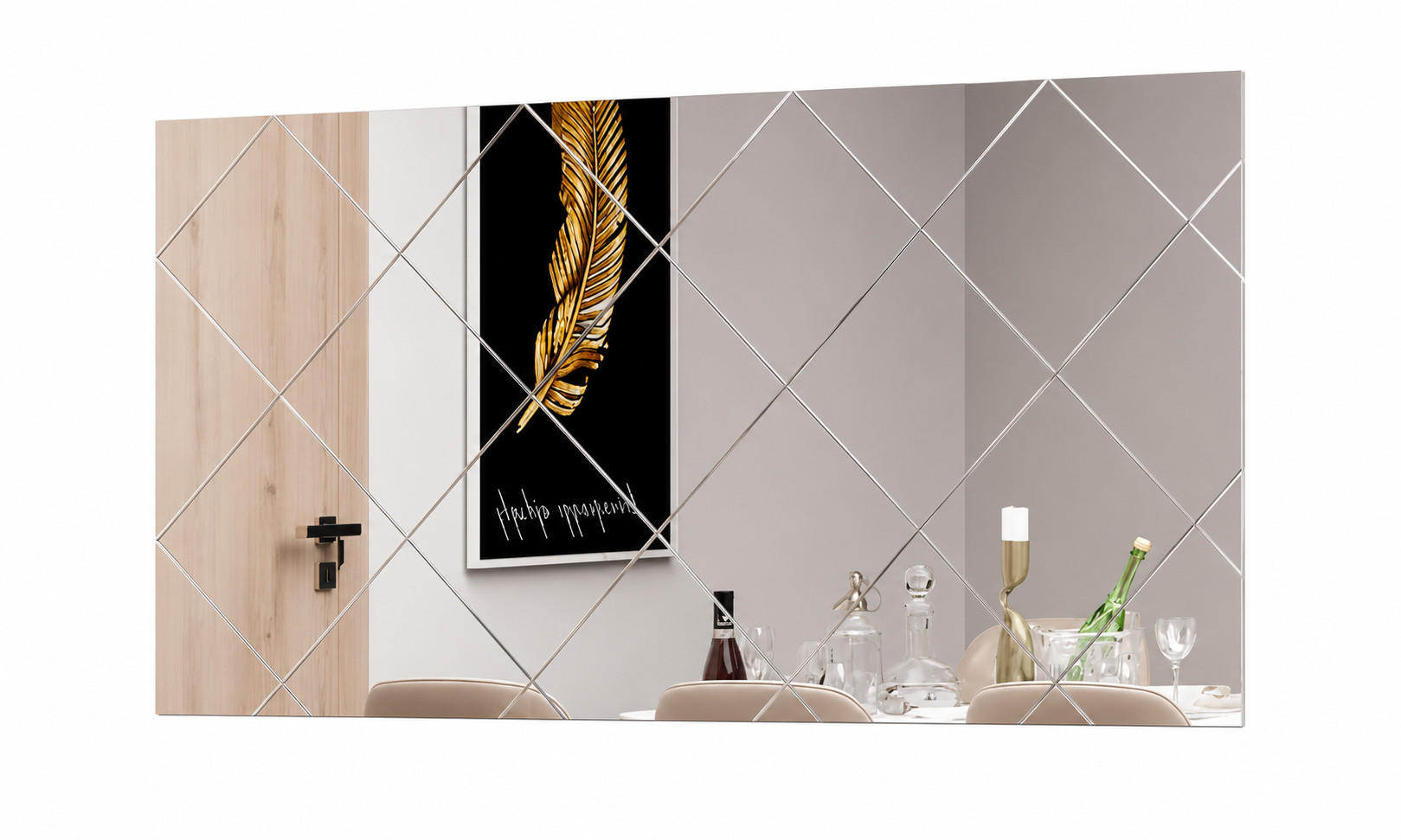 SPIEGEL Divinity Karo Design 60x120cm - Transparent, Holzwerkstoff (120/60/2.2cm) - moebel17
