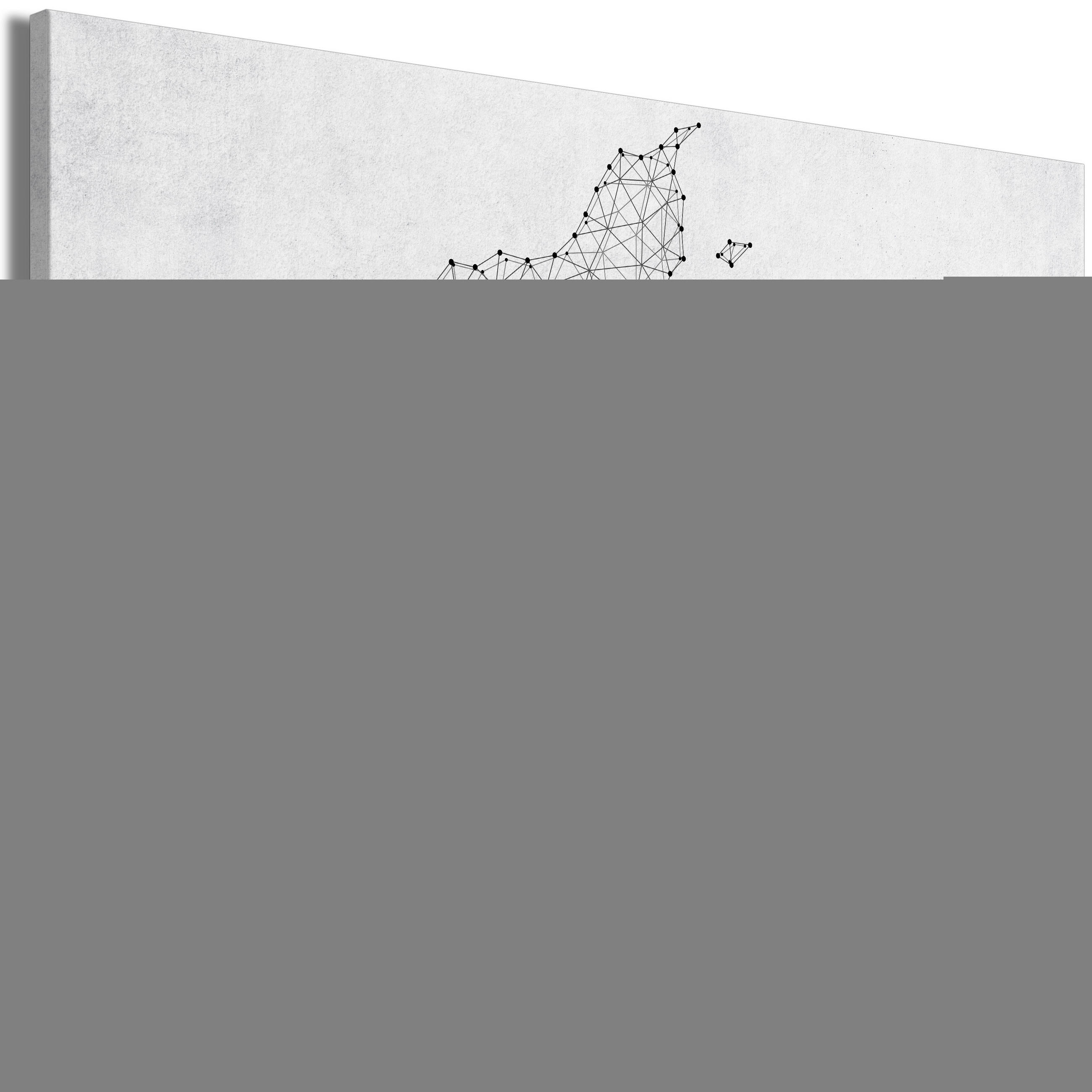 PINNWANDBILDER Schwarz-Weiß 90/60 cm - Schwarz, Naturmaterialen/Textil (90/60cm) - KUNSTLOFT