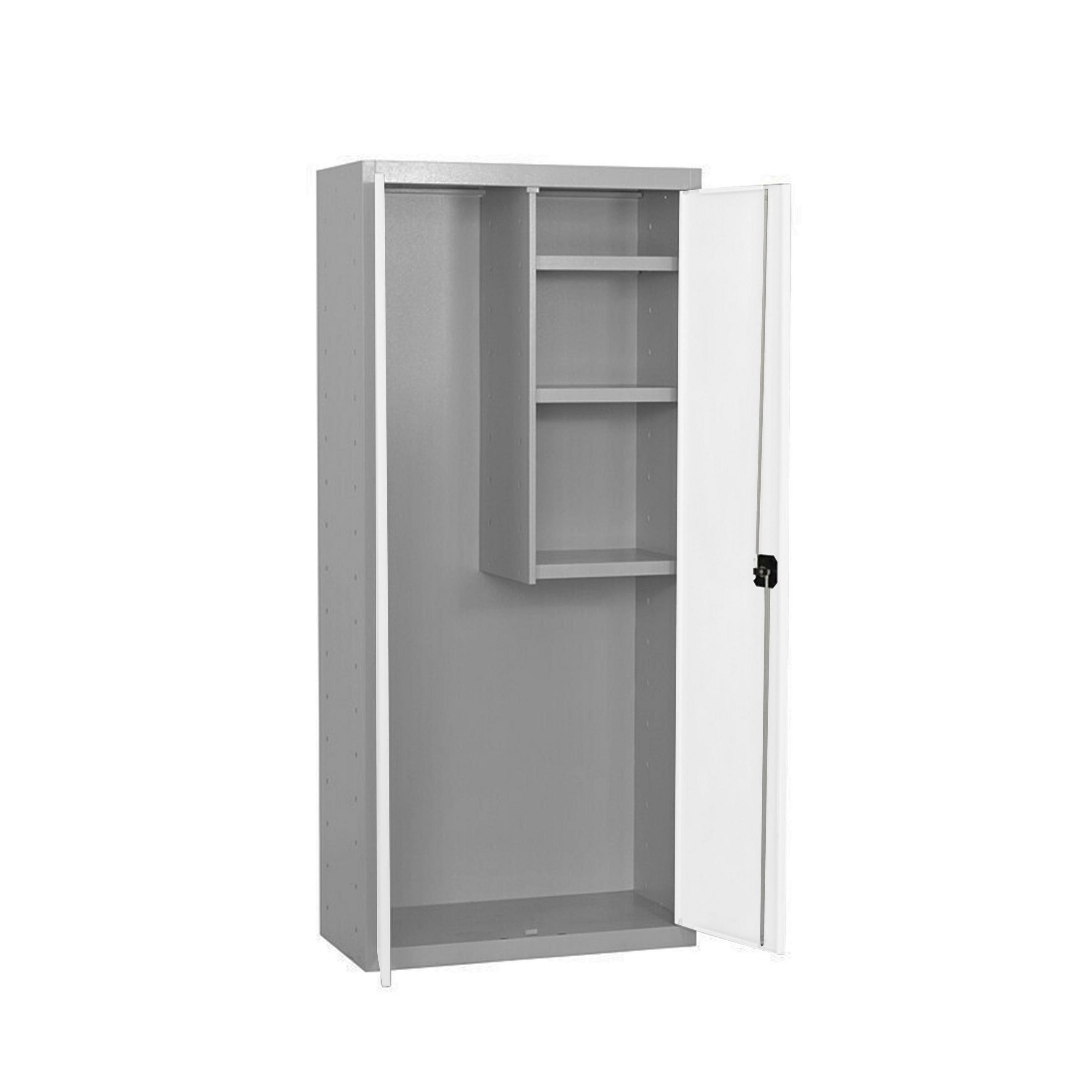 Proregal Putzmittelschrank Weiß 60x180x40 cm