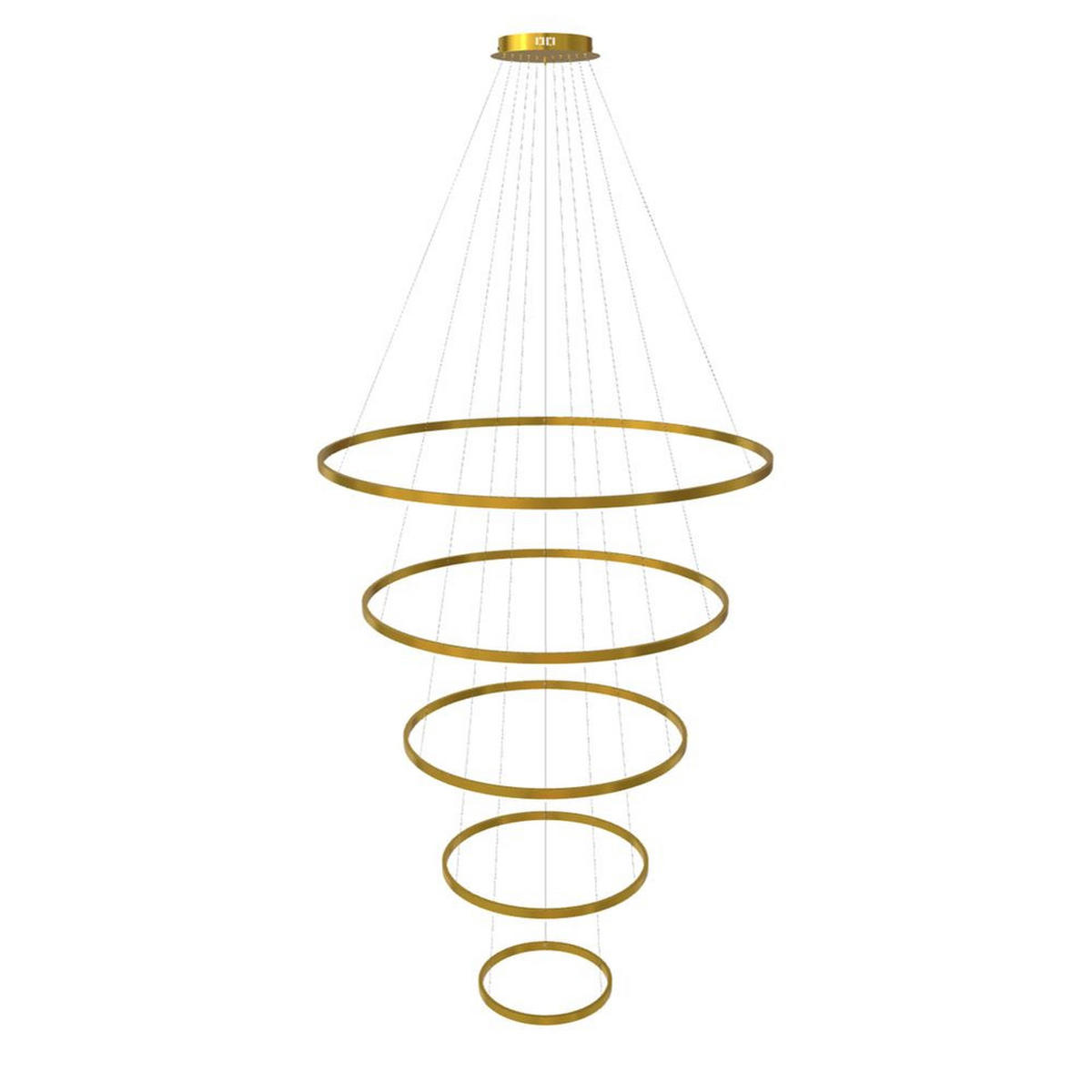 LED-HÄNGELAMPE 5er Ring Gold Ø 120 | 100 | 80 | 60 | 40cm - Goldfarben, Metall (1.3/120/3.3cm) - s.luce
