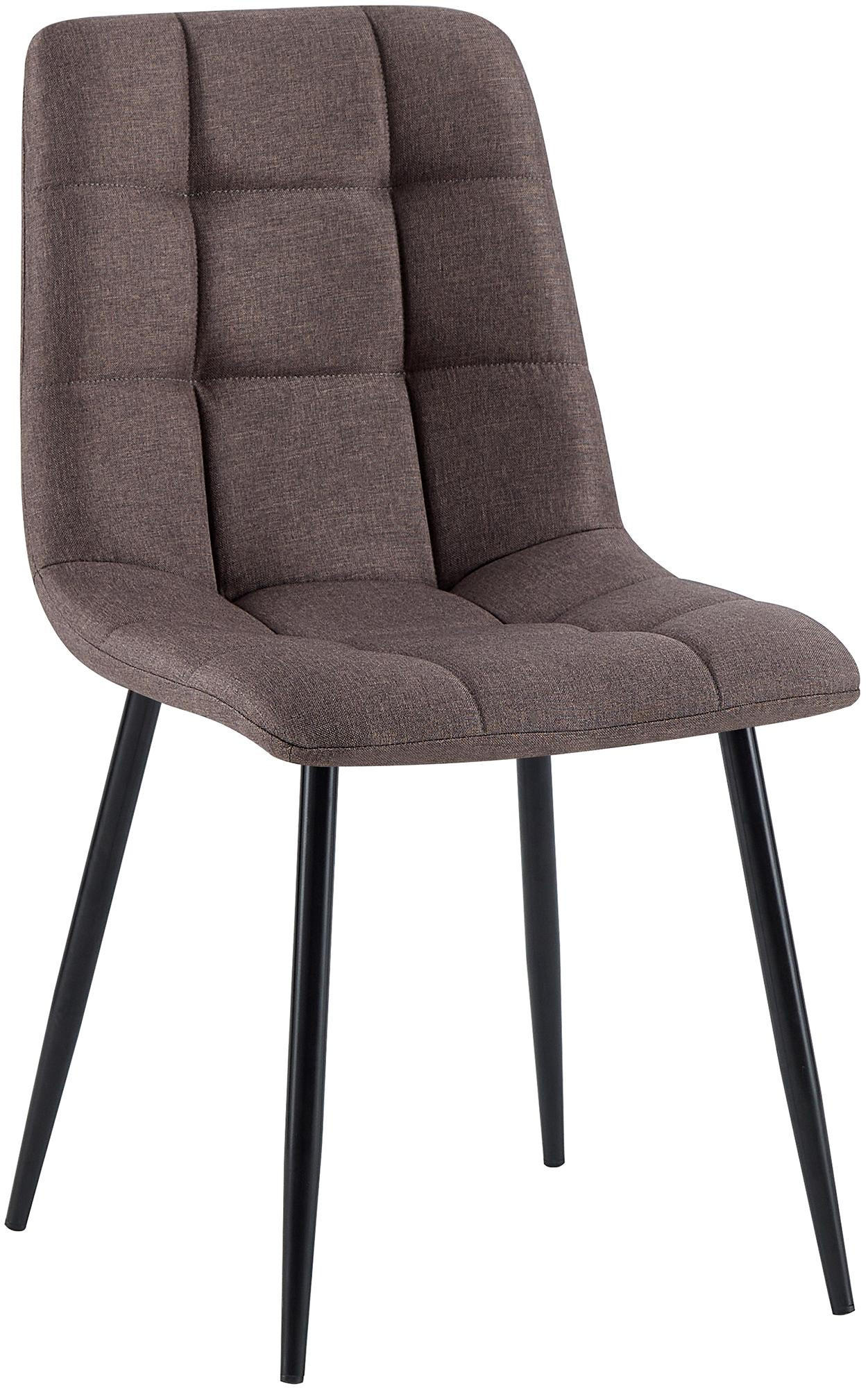 STUHL Stoff Braun - Schwarz/Braun, Textil/Metall (45/84/55cm) - CLP