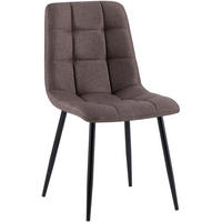 STUHL Stoff Braun - Schwarz/Braun, Textil/Metall (45/84/55cm) - CLP