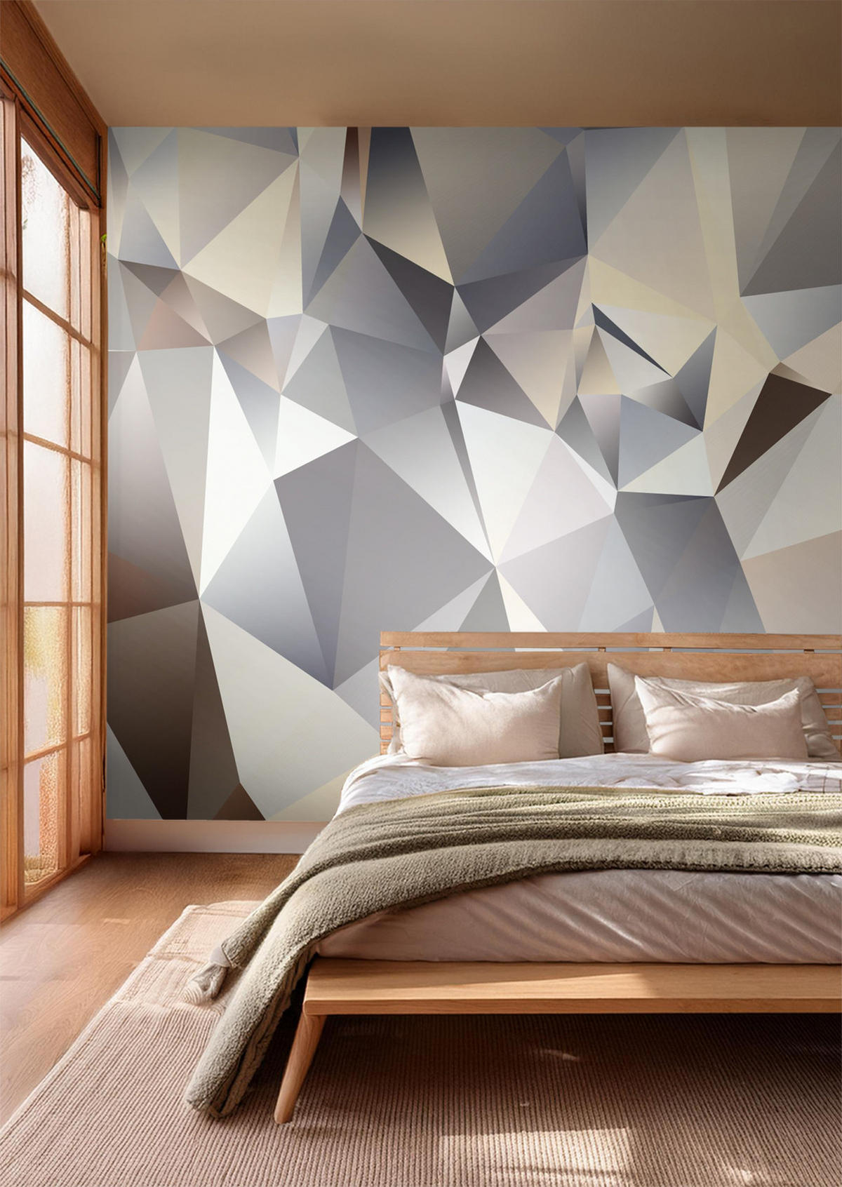 FOTOTAPETE 3D Muster 375 x 270 cm - Beige, Papier (375/270cm) - Sanders & Sanders
